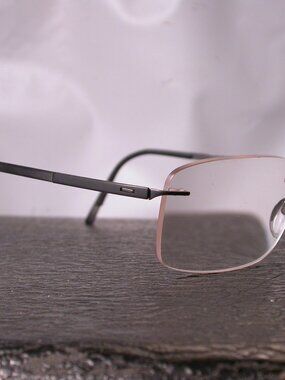 Silhouette Titan Frameless Black and Silver Eyeglasses Made in Austria